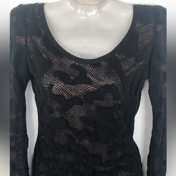 Tom Ford Black Patterned Long Sleeve Dress - Picture 10 of 15